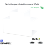 Dérivation pour goulotte série 10 Moulures sans halogènes 32x16 10041GBR