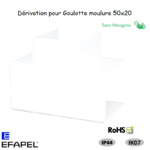 Dérivation pour goulotte série 10 Moulures sans halogènes 50x20 10501GBR