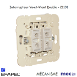 Mécanisme interrupteur va-et-vient double mec 21101