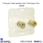 Mécanisme prise haut parleur avec terminaux à vis mec 21220