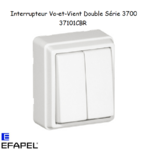 Interrupteur Va-et-Vient Double Série 3700 EFAPEL 37101C
