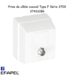 Prise de cable coaxial type F Série 3700 EFAPEL 37431C