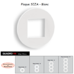 Plaque Quadro45 Siza Vieira Ronde BLANC 45911TBR