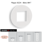 Plaque Quadro45 Siza Vieira Ronde Blanc MAT 45911TBM
