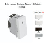 Interrupteur Bipolaire témoin 1 module Quadro 45026S