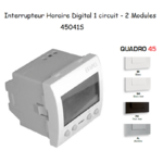 Interrupteur Horaire Digital 1 Circuit 2 modules Quadro 45041S