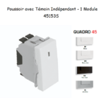 poussoir avec témoin indépendant 1 module Quadro 45153S