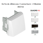Sortie de câbles 2 modules de 3 bornes 45173S