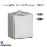 Interrupteur Va-et-Vient Lumineux Etanche 48 EFAPEL 48072C