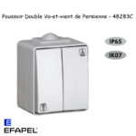 poussoir double - Va-et-Vient de persienne Etanche 48 EFAPEL 48283CCZ
