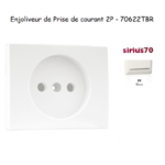 Enjoliveur pour prise de courant Sirius 70622TBR Blanc