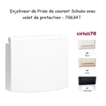 Enjoliveur pour prise de courant schuko avec volet de protection Sirius 70634T