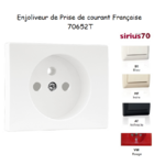 Enjoliveur pour prise de courant Française Sirius 70652T