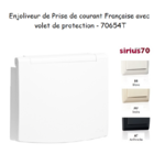 Enjoliveur pour prise de courant françasie avec volet de protection Sirius 70654T