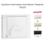 Enjoliveur pour interrupteur Card System Sirius 70 70733T