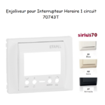 Enjoliveur pour interrupteur horaire digital de 1 circuit Sirius 70743T