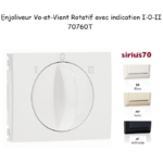 Enjoliveur pour va-et-vient rotatif avec indication I,0,II Sirius70760T