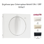 Enjoliveur pour Interrupteur rotatif Sirius70762T