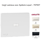 Doigt interrupteur lumineux avec symbole loquet Sirius 70794T