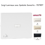 Doigt interrupteur lumineux avec symbole Sonnette Sirius 70795T