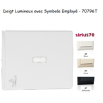 Doigt interrupteur lumineux avec symbole Employé Sirius 70796T