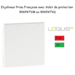 Enjoliveur pour Prise de courant française avec volet de protection Logus 90654TVM ou TVD