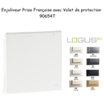 Enjoliveur pour Prise de courant française avec volet de protection Logus 90654T