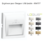 Enjoliveur pour double chargeur usb LOGUS 90673T