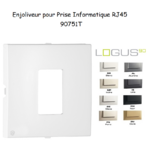 Enjoliveur pour prise informatique RJ45 LOGUS 90751T