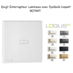 Doigt interupteur lumineux symbole loquet LOGUS 90794T