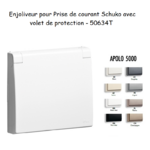 Enjoliveur pour prise de courant schuko avec volet de protection APOLO5000 50634T