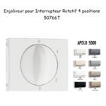 Enjoliveur pour Interrupteur rotatif 4 positions Apolo 50766T