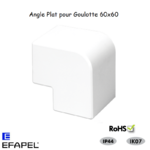 Angle plat pour goulotte série 13 60x60 13043