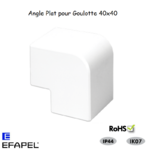 Angle plat pour goulotte série 13 40x40 13023