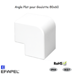 Angle plat pour goulotte série 13 80x60 13063