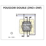 FT Poussoir double 2NO+2NF mec21154