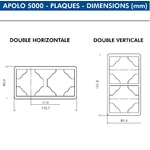 Dimensions plaque double APOLO