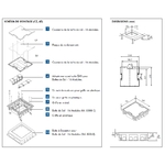 Boite de sol 16 modules 83006C Montage et dimensions