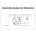 Poussoir double de persienne 37281CBR Schéma connexion