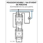 Poussoir Double va-et-vient de persienne 45283S Schéma de connexion