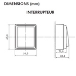 Dimensions interrupteur série3700 efapel