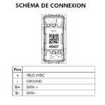 Schéma de connexion prise USB Quadro 45437S