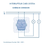 Mécanisme interrupteur card system mec 21031 -schéma connexion