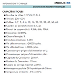 Caractéristiques Disjoncteur Magnétothermique Modus 55