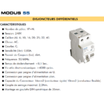Disjoncteur Différentiel Information technique Caractéristaiques