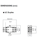 Coupleur de Connecteur Fibre optique LC Duplex 82213 Dimensions
