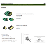 Fiche technique Coupleur Connecteur Fibre optique 82210 82211 et 82213