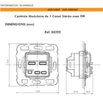 Centrale modulaire 1 Canal Stéréo avec FM mec21 - Jazz 21392 45392