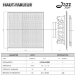 Haut parleur à encastrer 6,5 - Jazz 75083 75082 75081 dimensions