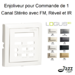 Enjoliveur pour commande de 1 canal stéréo avec FM Réveil et IR logus90 90715T